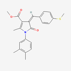 methyl (4Z)-1-(3,4-dimethylphenyl)-2-methyl-4-[4-(methylsulfanyl)benzylidene]-5-oxo-4,5-dihydro-1H-pyrrole-3-carboxylate