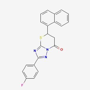 2-(4-fluorophenyl)-5-(naphthalen-1-yl)-5,6-dihydro-7H-[1,2,4]triazolo[5,1-b][1,3]thiazin-7-one