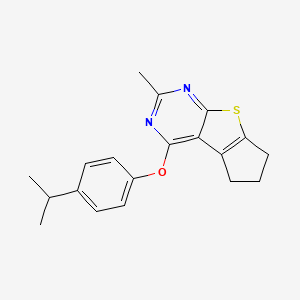 4-(4-Isopropylphenoxy)2-ME-6,7-dihydro-5H-cyclopenta(4,5)thieno(2,3-D)pyrimidine