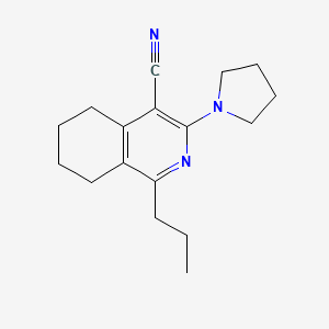 1-Propyl-3-(pyrrolidin-1-yl)-5,6,7,8-tetrahydroisoquinoline-4-carbonitrile