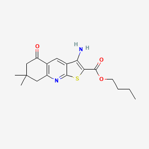 Butyl 3-amino-7,7-dimethyl-5-oxo-5,6,7,8-tetrahydrothieno[2,3-b]quinoline-2-carboxylate