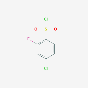 molecular formula C6H3Cl2FO2S B116184 4-Chloro-2-fluorobenzenesulfonyl chloride CAS No. 141337-26-0