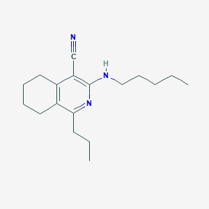 3-(Pentylamino)-1-propyl-5,6,7,8-tetrahydroisoquinoline-4-carbonitrile