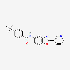 4-tert-butyl-N-[2-(pyridin-3-yl)-1,3-benzoxazol-5-yl]benzamide