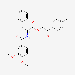 2-(4-methylphenyl)-2-oxoethyl N-[(3,4-dimethoxyphenyl)carbonyl]phenylalaninate