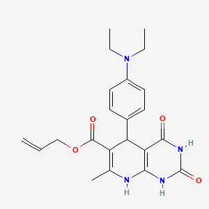 prop-2-enyl 5-[4-(diethylamino)phenyl]-7-methyl-2,4-dioxo-5,8-dihydro-1H-pyrido[2,3-d]pyrimidine-6-carboxylate