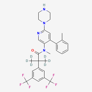 molecular formula C₂₉H₂₄D₆F₆N₄O B1161863 N-desmethyl Netupitant D6 
