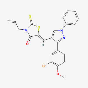 (5Z)-3-allyl-5-{[3-(3-bromo-4-methoxyphenyl)-1-phenyl-1H-pyrazol-4-yl]methylene}-2-thioxo-1,3-thiazolidin-4-one