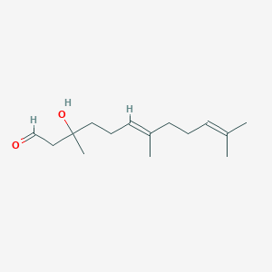 molecular formula C15H26O2 B116187 (6E)-3-hydroxy-3,7,11-trimethyldodeca-6,10-dienal CAS No. 152040-72-7