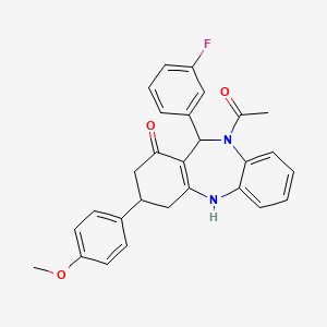 molecular formula C28H25FN2O3 B11618840 C28H25FN2O3 