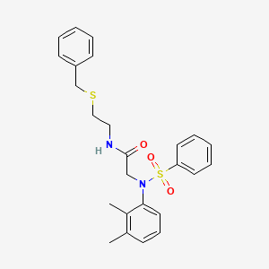 N-[2-(Benzylsulfanyl)ethyl]-2-[N-(2,3-dimethylphenyl)benzenesulfonamido]acetamide