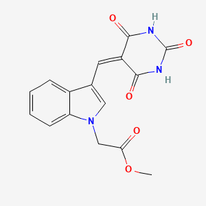 [3-(2,4,6-Trioxo-tetrahydro-pyrimidin-5-ylidenemethyl)-indol-1-yl]-acetic acid methyl ester