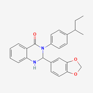 2-(1,3-benzodioxol-5-yl)-3-[4-(butan-2-yl)phenyl]-2,3-dihydroquinazolin-4(1H)-one