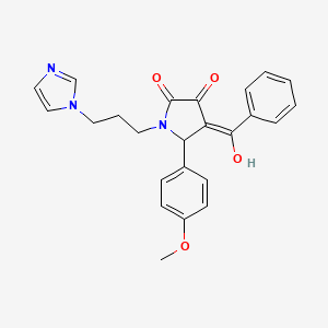 3-hydroxy-1-[3-(1H-imidazol-1-yl)propyl]-5-(4-methoxyphenyl)-4-(phenylcarbonyl)-1,5-dihydro-2H-pyrrol-2-one