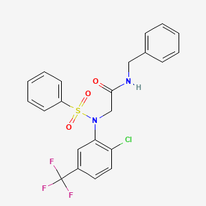 2-[Benzenesulfonyl-(2-chloro-5-trifluoromethyl-phenyl)-amino]-N-benzyl-acetamide