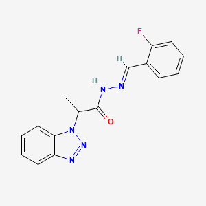 2-(1H-1,2,3-Benzotriazol-1-YL)-N'-(2-fluorobenzylidene)propanohydrazide