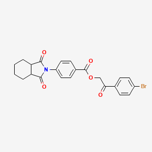 2-(4-bromophenyl)-2-oxoethyl 4-(1,3-dioxooctahydro-2H-isoindol-2-yl)benzoate