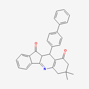 10-(biphenyl-4-yl)-7,7-dimethyl-7,8,10,10a-tetrahydro-6H-indeno[1,2-b]quinoline-9,11-dione