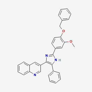 3-{2-[4-(benzyloxy)-3-methoxyphenyl]-5-phenyl-1H-imidazol-4-yl}quinoline