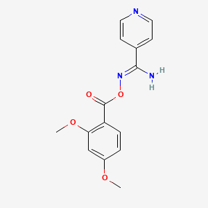 N'-{[(2,4-dimethoxyphenyl)carbonyl]oxy}pyridine-4-carboximidamide