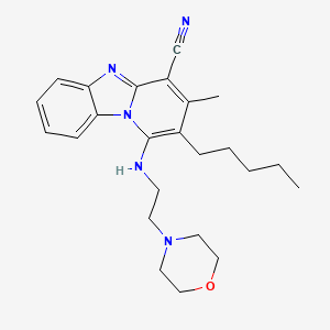 3-Methyl-1-{[2-(morpholin-4-yl)ethyl]amino}-2-pentylpyrido[1,2-a]benzimidazole-4-carbonitrile