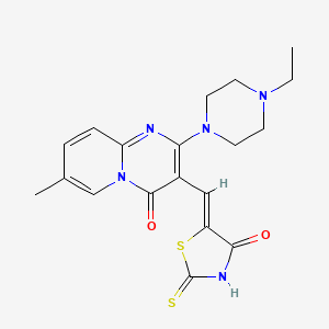 2-(4-ethylpiperazin-1-yl)-7-methyl-3-[(Z)-(4-oxo-2-thioxo-1,3-thiazolidin-5-ylidene)methyl]-4H-pyrido[1,2-a]pyrimidin-4-one