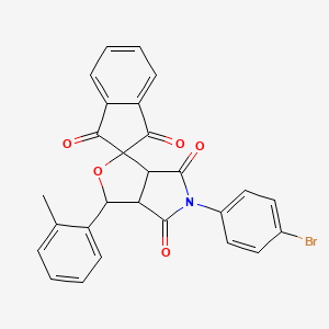 5-(4-bromophenyl)-3-(2-methylphenyl)-3a,6a-dihydrospiro[furo[3,4-c]pyrrole-1,2'-indene]-1',3',4,6(3H,5H)-tetrone