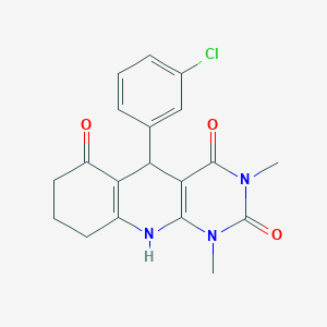 5-(3-chlorophenyl)-1,3-dimethyl-5,8,9,10-tetrahydropyrimido[4,5-b]quinoline-2,4,6(1H,3H,7H)-trione