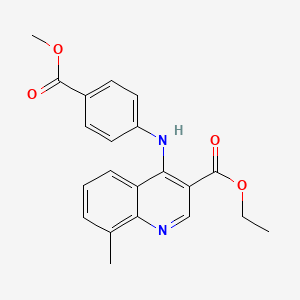 Ethyl 4-{[4-(methoxycarbonyl)phenyl]amino}-8-methylquinoline-3-carboxylate