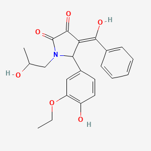 5-(3-ethoxy-4-hydroxyphenyl)-3-hydroxy-1-(2-hydroxypropyl)-4-(phenylcarbonyl)-1,5-dihydro-2H-pyrrol-2-one