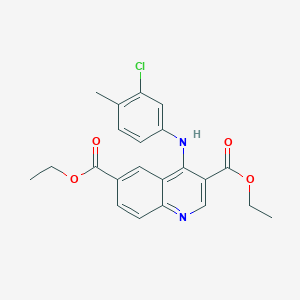 Diethyl 4-[(3-chloro-4-methylphenyl)amino]quinoline-3,6-dicarboxylate