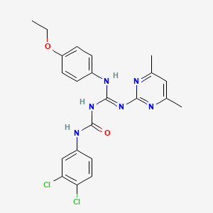 1-(3,4-dichlorophenyl)-3-{(Z)-[(4,6-dimethylpyrimidin-2-yl)amino][(4-ethoxyphenyl)amino]methylidene}urea