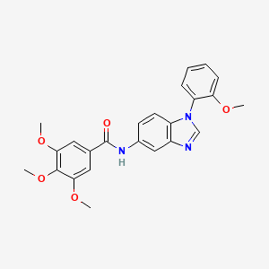 3,4,5-trimethoxy-N-[1-(2-methoxyphenyl)-1H-benzimidazol-5-yl]benzamide