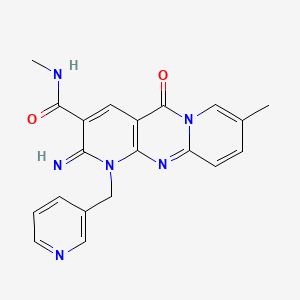 6-imino-N,13-dimethyl-2-oxo-7-(pyridin-3-ylmethyl)-1,7,9-triazatricyclo[8.4.0.03,8]tetradeca-3(8),4,9,11,13-pentaene-5-carboxamide