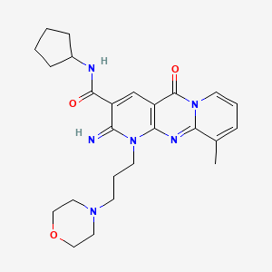 2-Imino-8-methyl-1-(3-morpholin-4-yl-propyl)-10-oxo-1,10-dihydro-2H-1,9,10a-triaza-anthracene-3-carboxylic acid cyclopentylamide