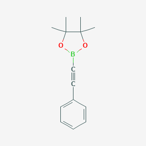 molecular formula C14H17BO2 B116195 4,4,5,5-四甲基-2-(苯乙炔基)-1,3,2-二氧杂硼环丁烷 CAS No. 159087-45-3