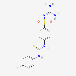 N-carbamimidoyl-4-{[(4-fluorophenyl)carbamothioyl]amino}benzenesulfonamide