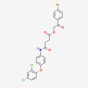 2-(4-Bromophenyl)-2-oxoethyl 4-{[4-(2,4-dichlorophenoxy)phenyl]amino}-4-oxobutanoate