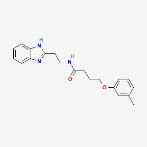 N-[2-(1H-benzimidazol-2-yl)ethyl]-4-(3-methylphenoxy)butanamide