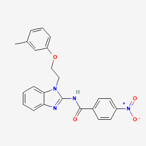 N-{1-[2-(3-methylphenoxy)ethyl]-1H-benzimidazol-2-yl}-4-nitrobenzamide