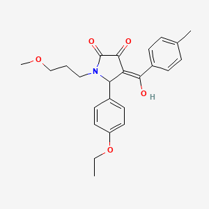 (4E)-5-(4-ethoxyphenyl)-4-[hydroxy(4-methylphenyl)methylidene]-1-(3-methoxypropyl)pyrrolidine-2,3-dione