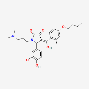 4-[(4-butoxy-2-methylphenyl)carbonyl]-1-[3-(dimethylamino)propyl]-3-hydroxy-5-(4-hydroxy-3-methoxyphenyl)-1,5-dihydro-2H-pyrrol-2-one