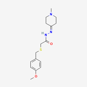 2-[(4-methoxybenzyl)thio]-N'-(1-methylpiperidin-4-ylidene)acetohydrazide