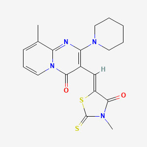 3-Methyl-5-[(9-methyl-4-oxo-2-piperidyl(5-hydropyridino[1,2-a]pyrimidin-3-yl)) methylene]-2-thioxo-1,3-thiazolidin-4-one