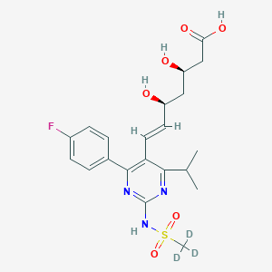 molecular formula C₂₁H₂₃D₃FN₃O₆S B1162048 N-Desmethyl rosuvastatin-D3 
