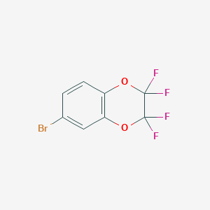 molecular formula C8H3BrF4O2 B116208 6-Bromo-2,2,3,3-tetrafluorobenzodioxano CAS No. 141872-90-4