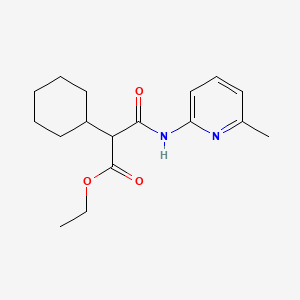 molecular formula C17H24N2O3 B11621000 Ethyl 2-cyclohexyl-3-[(6-methylpyridin-2-yl)amino]-3-oxopropanoate 