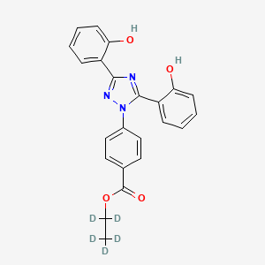 molecular formula C₂₃H₁₄D₅N₃O₄ B1162106 Deferasirox Ethyl Ester-d5 