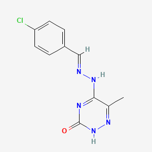 5-[(2E)-2-(4-chlorobenzylidene)hydrazinyl]-6-methyl-1,2,4-triazin-3-ol