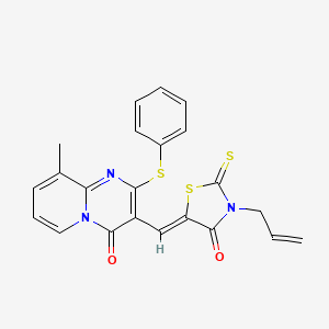 3-[(Z)-(3-Allyl-4-oxo-2-thioxo-1,3-thiazolidin-5-ylidene)methyl]-9-methyl-2-(phenylsulfanyl)-4H-pyrido[1,2-A]pyrimidin-4-one